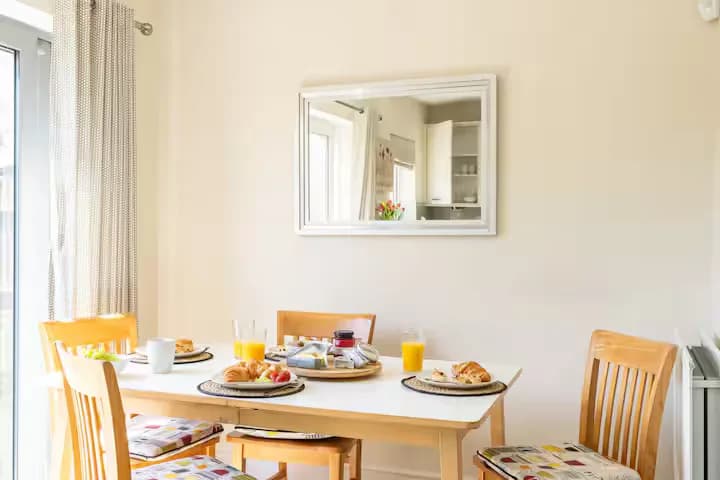Dining area — staged table setting