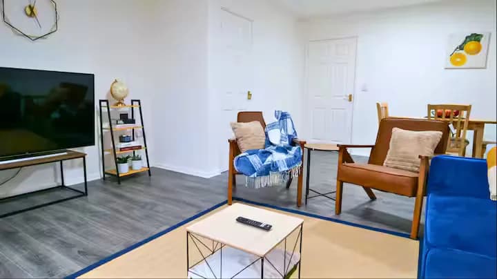 Living room and dining area